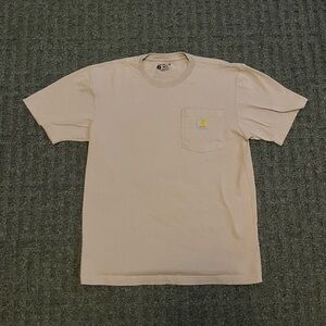 Carhartt Men's Beige Short Sleeve Tee